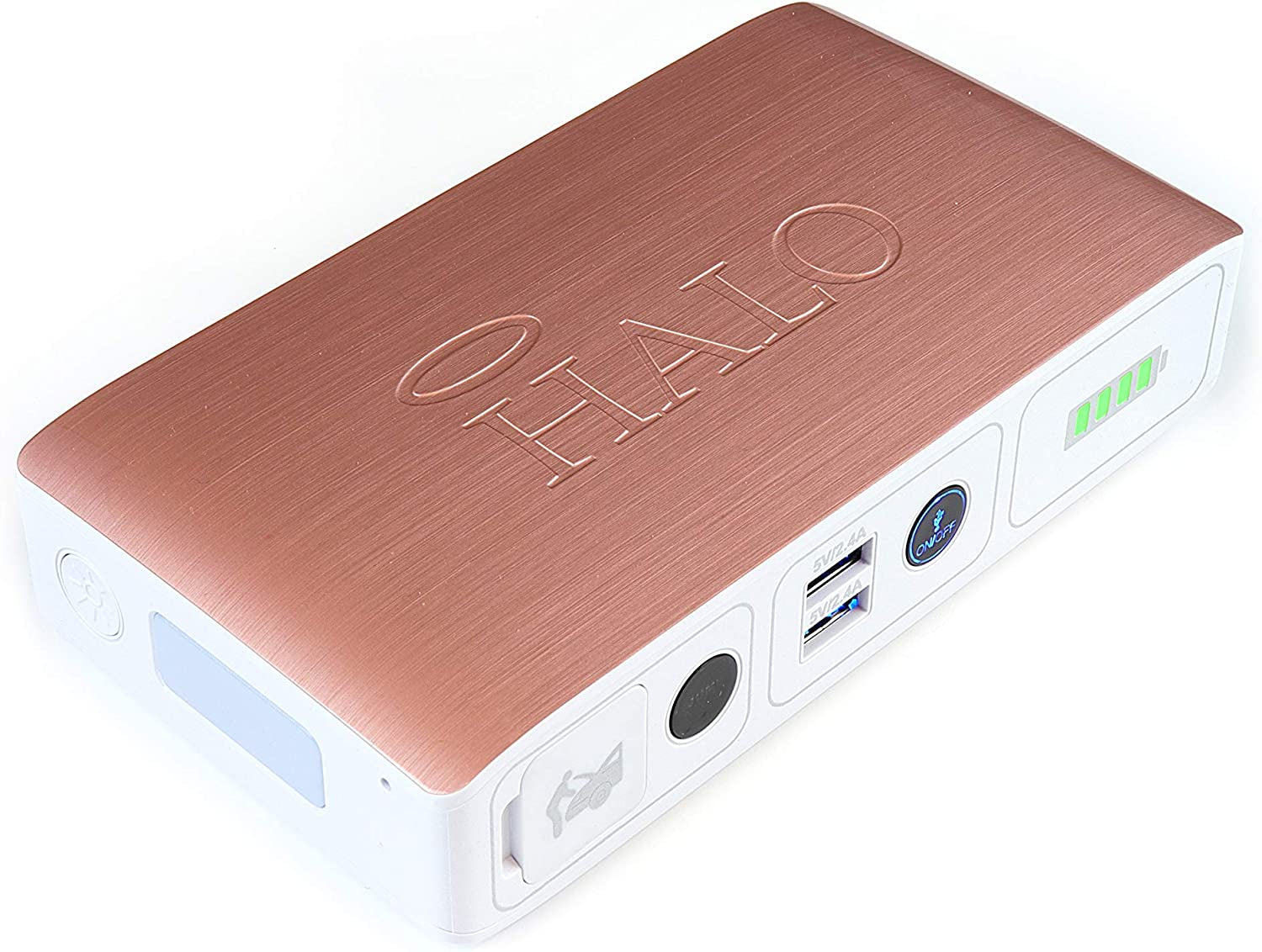 Bolt Compact Portable - Car Battery Jump Starter with 2 USB Ports to Charger Devices, Portable - Rose Gold